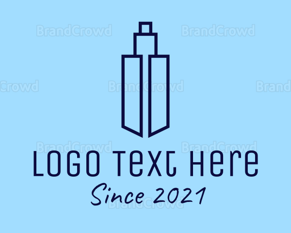 Blue Tower Building Logo