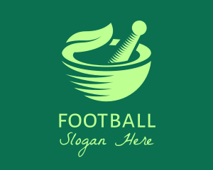 Simple Herbal Leaf Bowl Logo