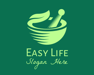 Simple - Simple Herbal Leaf Bowl logo design