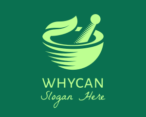 Cooking - Simple Herbal Leaf Bowl logo design