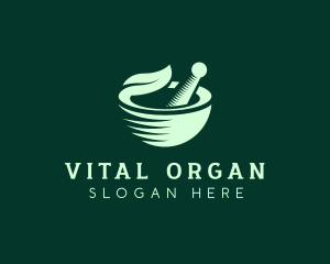 Organic Herbal Bowl logo design