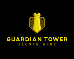 Watchtower - Tower Castle Shield logo design