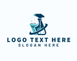 Bucket - Cleaning Spray Sanitation logo design