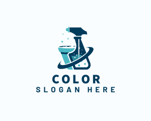 Maid - Cleaning Spray Sanitation logo design