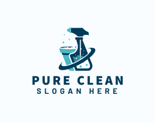 Sanitize - Cleaning Spray Sanitation logo design