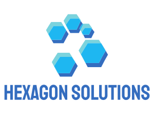 Blue Hexagon Hive logo design