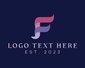 Modern Digital Letter F logo design