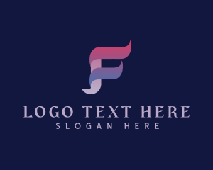 App - Modern Digital Letter F logo design