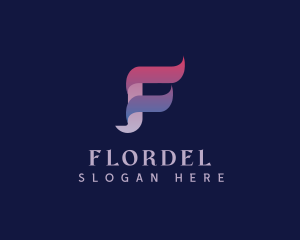 Modern Digital Letter F logo design