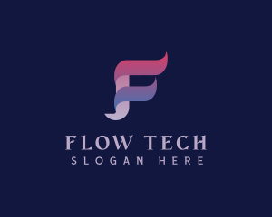 Modern Digital Letter F logo design