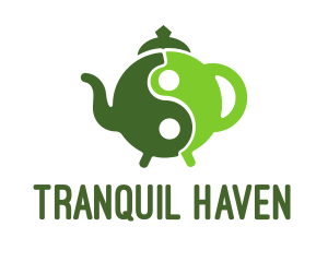 Peaceful - Yin Yang Green Tea logo design
