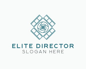 Director - Movie Film Strip Lens logo design
