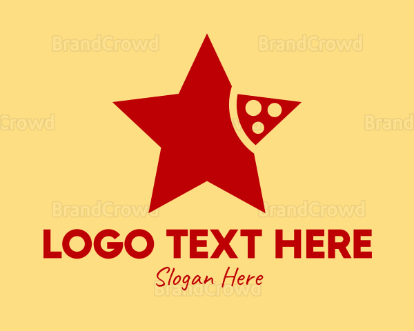 Pizza Slice Star Restaurant Logo