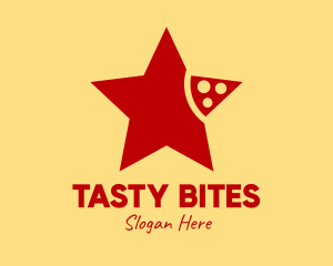 Pizza Slice Star Restaurant  Logo