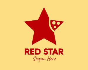 Pizza Slice Star Restaurant  logo design