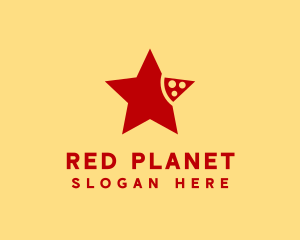 Pizza Slice Star Restaurant  logo design