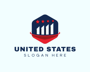 States - American Finance Statistics logo design