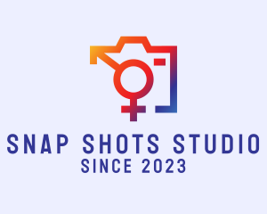 Camera Lens - Gender Photography Studio logo design