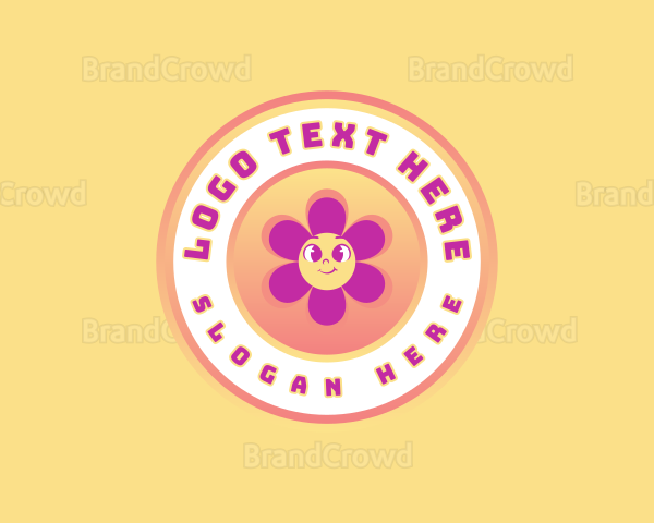 Retro Flower Boutique Logo