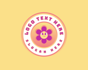 Smile - Retro Flower Boutique logo design