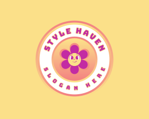 Retro Flower Boutique Logo