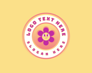 Retro Flower Boutique Logo