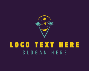 Island - Traveler Location Pin logo design