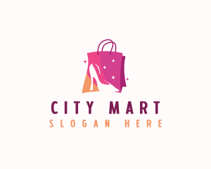 Department Store - Stiletto Shopping Bag logo design