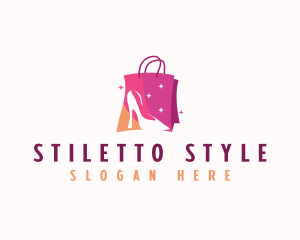 Stiletto Shopping Bag logo design