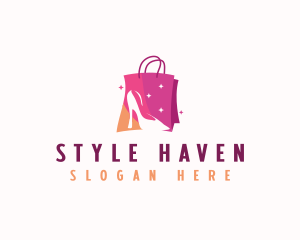 Mall - Stiletto Shopping Bag logo design