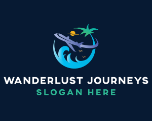 Airplane Vacation Travel logo design