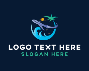 Airplane Vacation Travel Logo