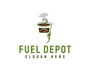 Gas - Petrol Fuel Cafe logo design