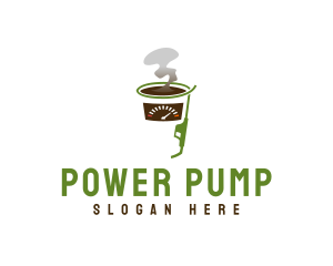 Pump - Petrol Fuel Cafe logo design