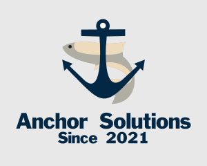 Anchor Fish Nautical  logo design