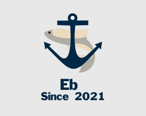 Tuna - Anchor Fish Nautical logo design