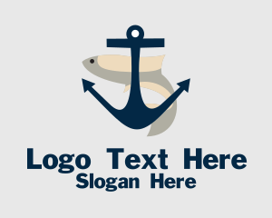 Anchor Fish Nautical  Logo