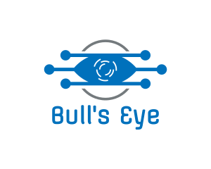 Blue Tech Eye logo design