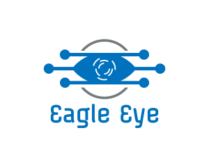 Blue Tech Eye logo design