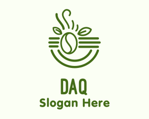 Roasted - Organic Leaf Coffee Bean logo design