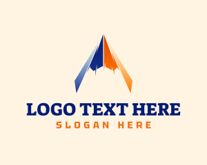 Postal - Fast Paper Plane Logistics logo design