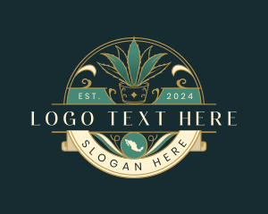 Map - Agave Plant Mexico logo design