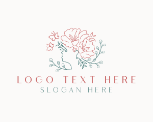 Cosmetics - Beauty Floral Woman logo design
