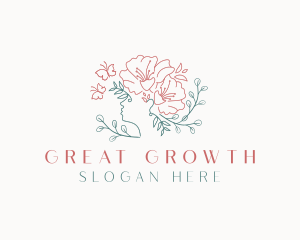 Beauty Floral Woman logo design