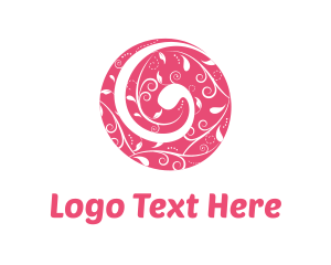 Pink Circle - Pink Nature Circle logo design