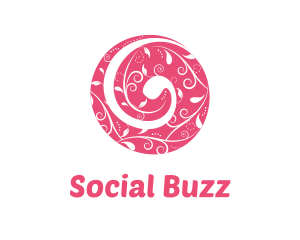 Pink Cupcake - Pink Nature Circle logo design