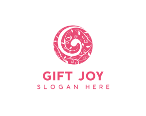 Floral Nature Swirl logo design