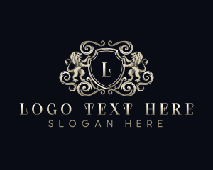 High End - Regal Lion Crest logo design