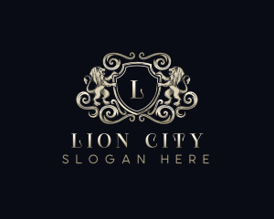 Regal Lion Crest logo design