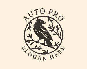 Nature Crow Bird Logo